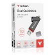 Verbatim Dual QuickStick USB flash drive 512 GB USB Type-A / USB Type-C 3.2 Gen 1 (3.1 Gen 1) Grey Verbatim Dual QuickStick USB flash drive 512 GB USB Type-A / USB Type-C 3.2 Gen 1 (3.1 Gen 1) Grey