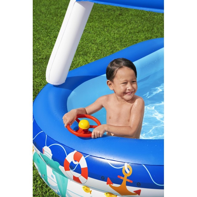 Inflatable pool+canopy 213x155x132 B54370