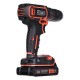 Black & Decker BDCDC18 drill 650 RPM Black, Orange