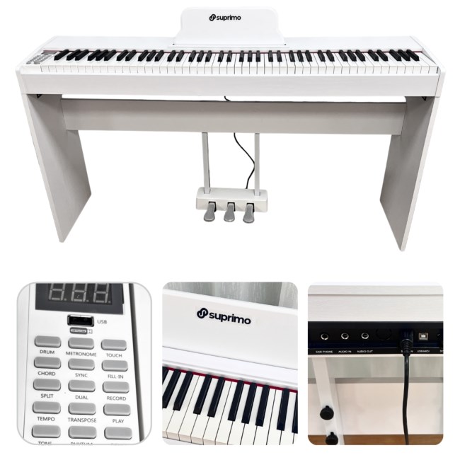 SUPRIMO SDP88 WH pianino cyfrowe stacjonarne bia e