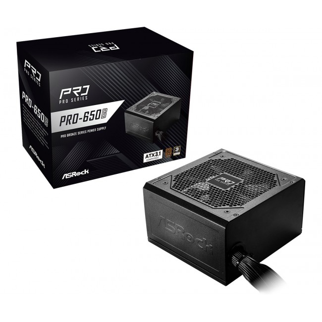 Asrock PRO-650B power supply unit 650 W 24-pin ATX ATX Black
