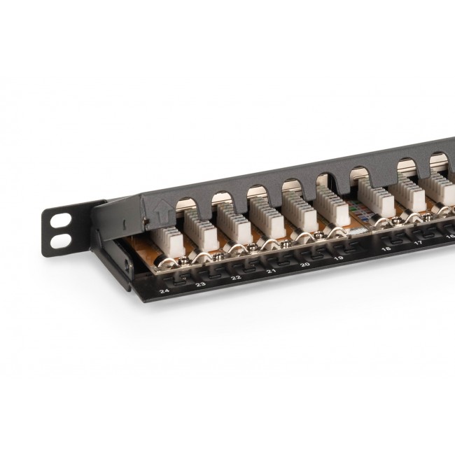 Digitus CAT 6, Class E High Density Patch Panel, shielded, black