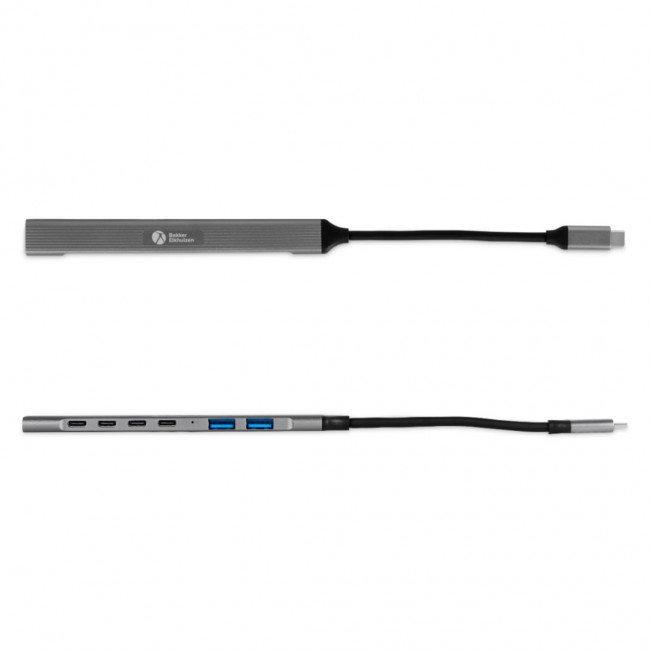 BakkerElkhuizen USB-C Hub 7-in-1 (3A+4C) USB Type-C 5000 Mbit/s Black, Gray BakkerElkhuizen USB-C Hub 7-in-1 (3A+4C) USB Type-C 5000 Mbit/s Black, Gray