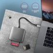 Axagon CRE-S3C Aluminum high-speed USB-C 3.2 Gen 1 memory card reader. 3 slots, UHS-II