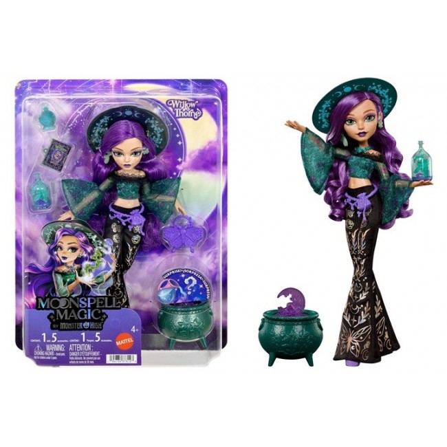 Monster High Moonspell Magic by Willow Thorne Fashion Doll, Nature Witch with Accessories