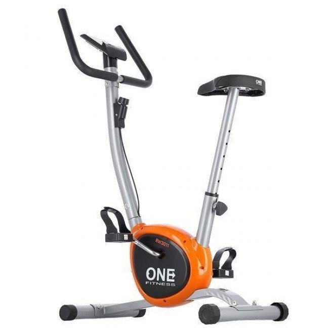 One Fitness mechanical bike RW3011 silver and orange One Fitness mechanical bike RW3011 silver and orange