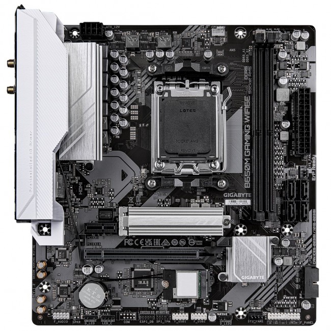 GIGABYTE B650M GAMING WIFI6E Motherboard - AMD Ryzen 9000 Series CPUs, 5+2+2 Phases VRM, up to 6400MHz DDR5 (OC), 1xPCIe 4.0 M.2, 2.5 GbE LAN, WIFI 6E, USB 3.2 Gen 1 GIGABYTE B650M GAMING WIFI6E Motherboard - AMD Ryzen 9000 Series CPUs, 5+2+2 Phases VRM, up to 6400MHz DDR5 (OC), 1xPCIe 4.0 M.2, 2.5 GbE LAN, WIFI 6E, USB 3.2 Gen 1