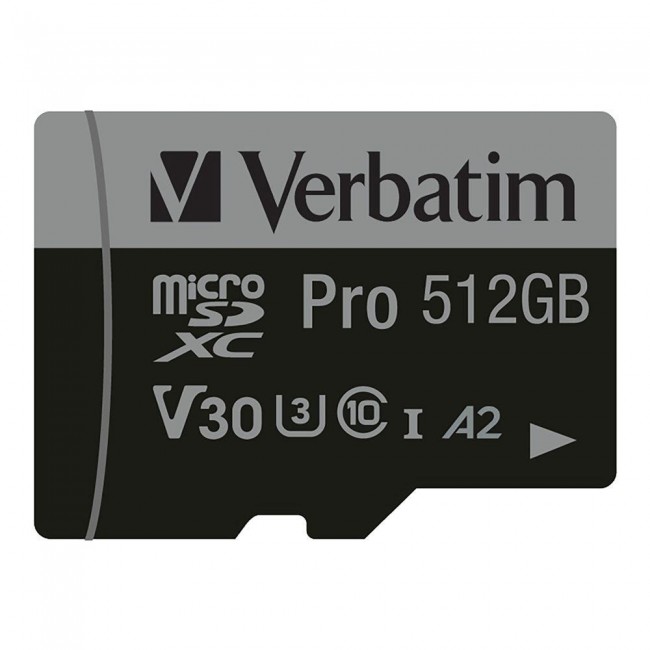 Verbatim Pro U3 512GB Micro SDXC Card Verbatim Pro U3 512GB Micro SDXC Card