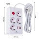 Maclean power strip, 4-socket extension cable + 3xUSB, 110-240V AC 50/60Hz, 2.1A max 2500W, 1.5m, white, MCE392 W