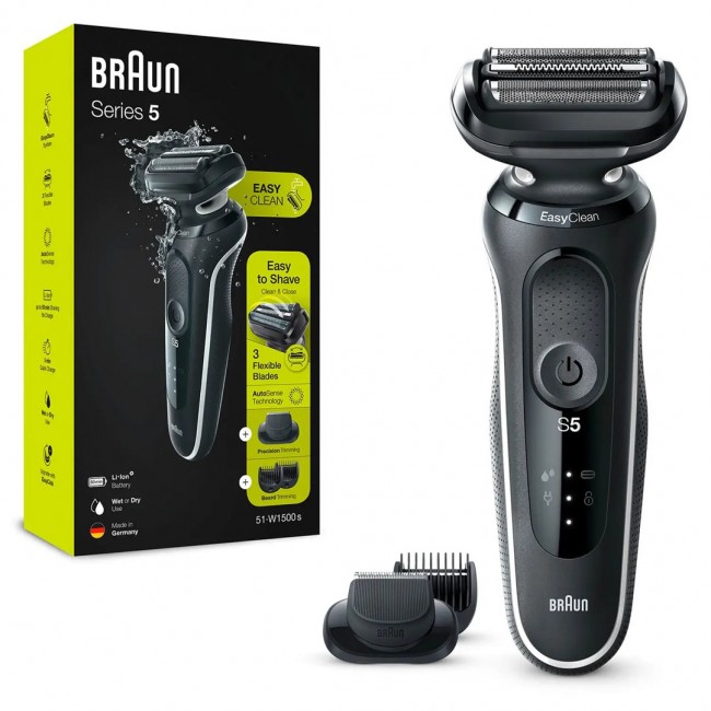 Braun Series 5 51-W1500s Foil shaver Trimmer Black Braun Series 5 51-W1500s Foil shaver Trimmer Black