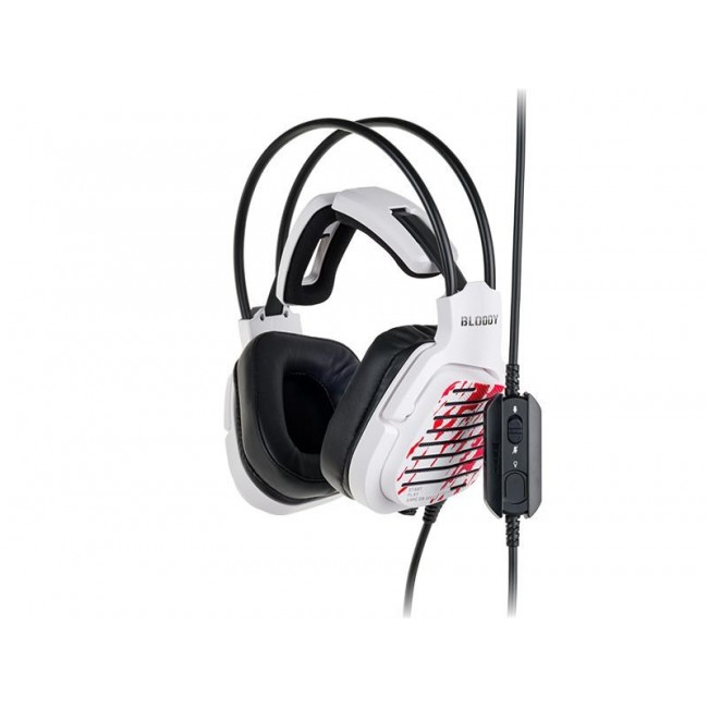 S uchawki z mikrofonem A4Tech BLOODY G565 Enegry White