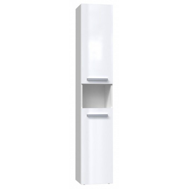 Bathroom cabinet NEL I 31x30x174 cm, white, glossy