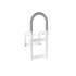 Rounded bath handle with non-slip grip