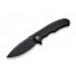 CIVIVI Praxis Knife with 9Cr18MoV Blade and Micarta Handle, All Black, Model C803G