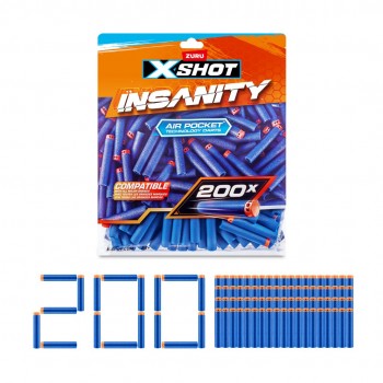 XSHOT Insanity Dart Refill Pack (200 Darts) ZURU