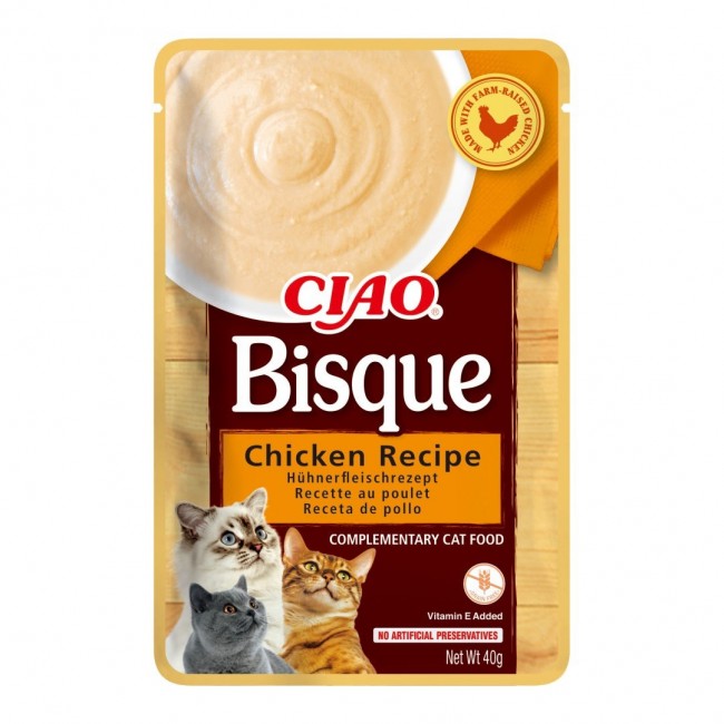 INABA Ciao Bisque Creamy soup with chicken, beef and fish - cat treats - 10x40g
