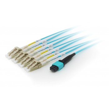 Equip MTP/MTP Trunk Fiber Optic Patch Cable, OM4, 15m