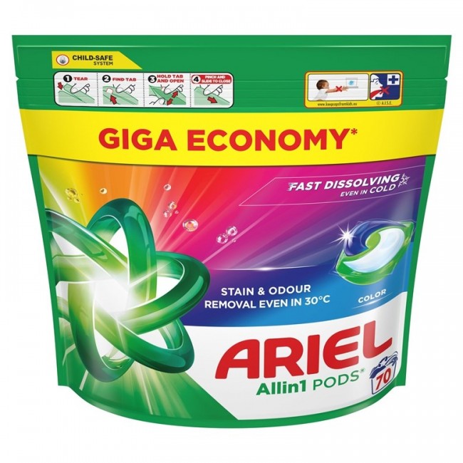 ARIEL COLOR LAUNDRY CAPSULES 70PCS ARIEL COLOR LAUNDRY CAPSULES 70PCS
