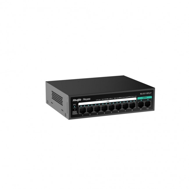 Ruijie Networks RG-ES110FG-P network switch Unmanaged L2 Fast Ethernet (10/100) Power over Ethernet (PoE) Ruijie Networks RG-ES110FG-P network switch Unmanaged L2 Fast Ethernet (10/100) Power over Ethernet (PoE)