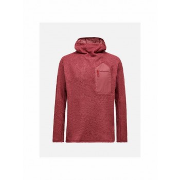 Bluza męska PEAK PERFORMANCE M Freelight Polartec Alpha Hood kolor czerwony - M
