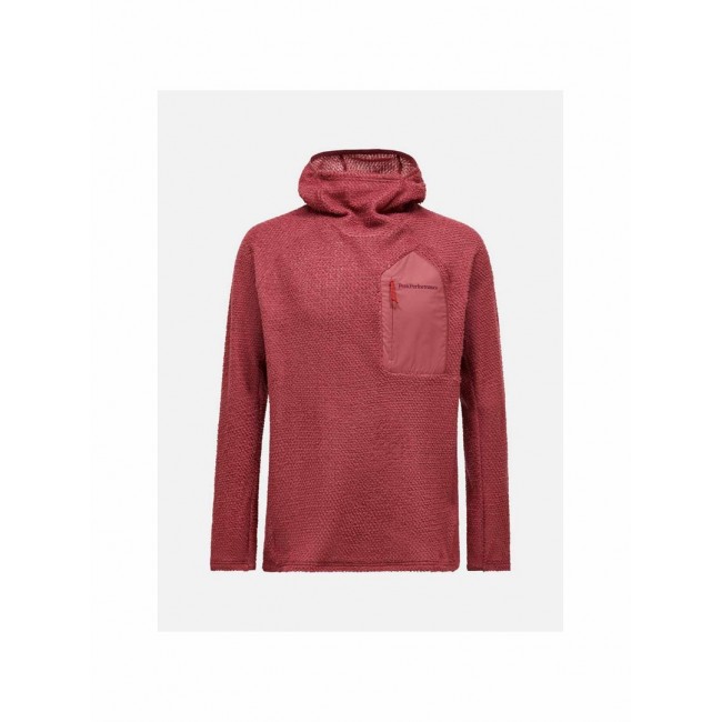 Bluza męska PEAK PERFORMANCE M Freelight Polartec Alpha Hood kolor czerwony - M Bluza męska PEAK PERFORMANCE M Freelight Polartec Alpha Hood kolor czerwony - M