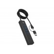 ICY BOX IB-HUB1737-C3 USB 3.2 Gen 1 (3.1 Gen 1) Type-C 5000 Mbit/s Black ICY BOX IB-HUB1737-C3 USB 3.2 Gen 1 (3.1 Gen 1) Type-C 5000 Mbit/s Black