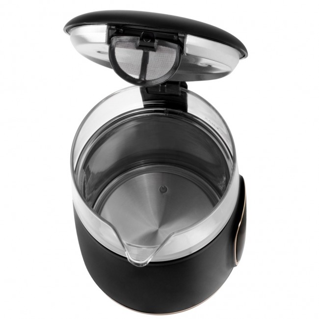 Adler D 1305 BG electric kettle 1.7 L 2200 W Black, Transparent, Gold Adler D 1305 BG electric kettle 1.7 L 2200 W Black, Transparent, Gold