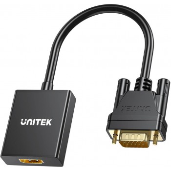 Unitek VGA to HDMI FullHD Adapter black 15cm