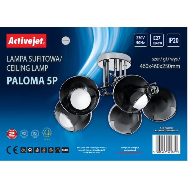 Activejet AJE-PALOMA 5P E27 5x40W pendant lamp