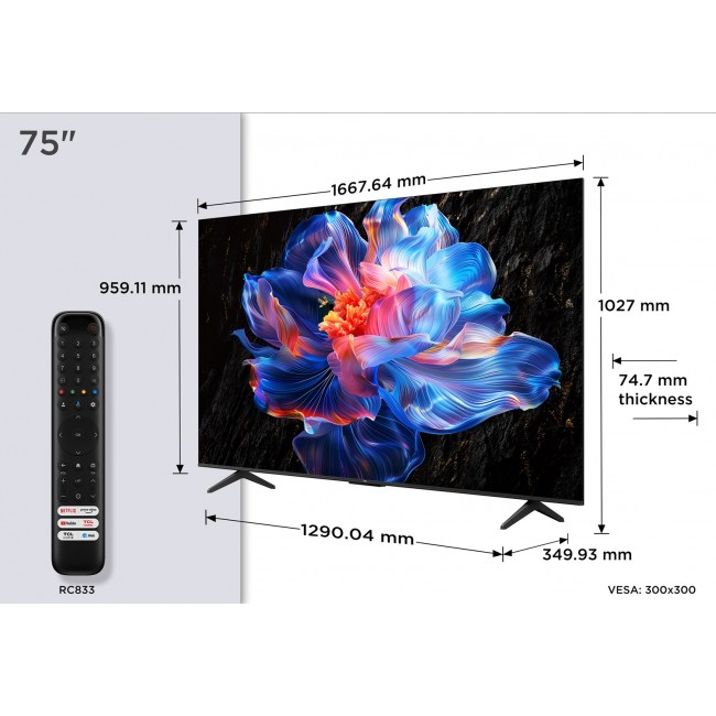 TCL 75P69K TV 190.5 cm (75 TCL 75P69K TV 190.5 cm (75