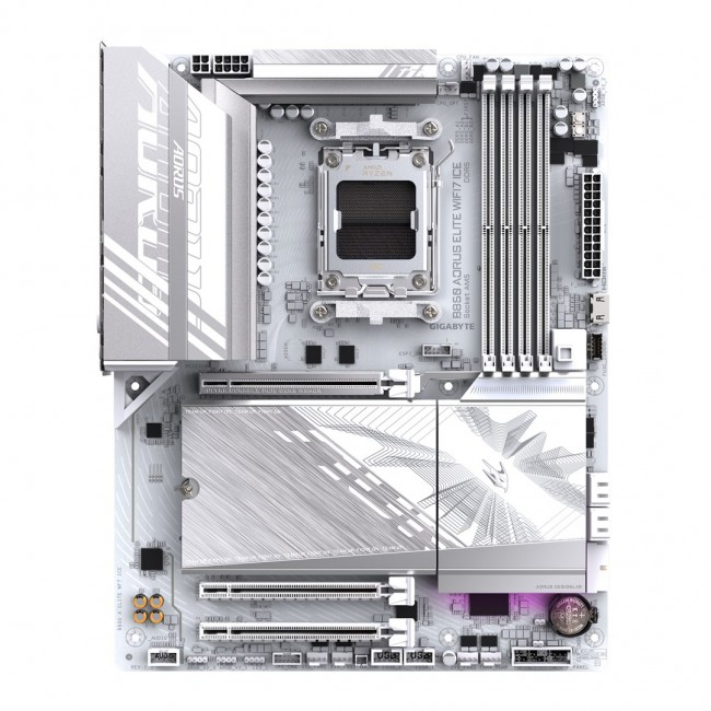 GIGABYTE B850 AORUS ELITE WIFI7 ICE Motherboard - AMD Ryzen 9000 Series CPUs, 12+2+1 Phases Digital VRM, up to 8200MHz DDR5 (OC), 1xPCIe 5.0 + 2xPCIe 4.0 M.2, 2.5 LAN, WIFI 7, USB 3.2 Gen 2x2 GIGABYTE B850 AORUS ELITE WIFI7 ICE Motherboard - AMD Ryzen 9000 Series CPUs, 12+2+1 Phases Digital VRM, up to 8200MHz DDR5 (OC), 1xPCIe 5.0 + 2xPCIe 4.0 M.2, 2.5 LAN, WIFI 7, USB 3.2 Gen 2x2