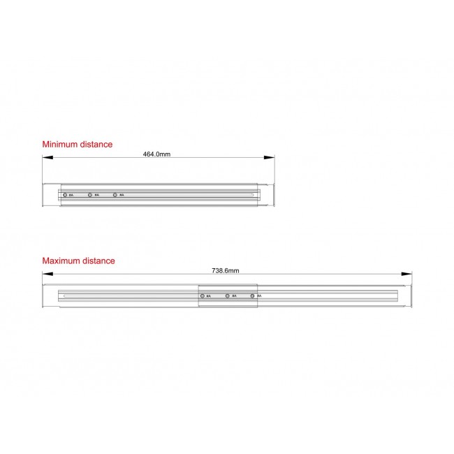 Conceptronic RRK01 Rackmount Rail Kit 1U