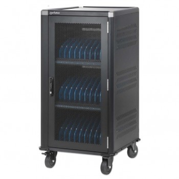 Manhattan Laptop Charging Cabinet Trolley/Cart via USB-C 65W 16
