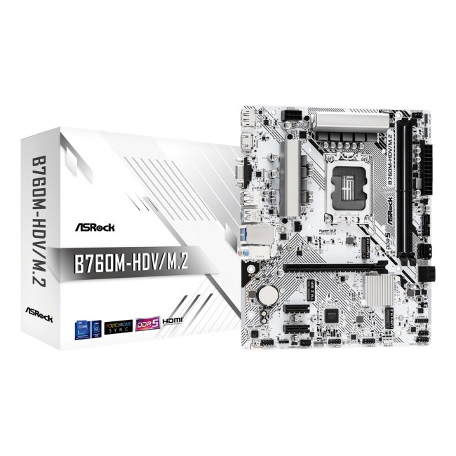 Asrock B760M-HDV/M.2 motherboard Intel B760 LGA 1700 micro ATX Asrock B760M-HDV/M.2 motherboard Intel B760 LGA 1700 micro ATX