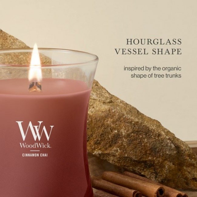 Scented Candle, Small WOODWICK Cinnamon Chai, 1 piece