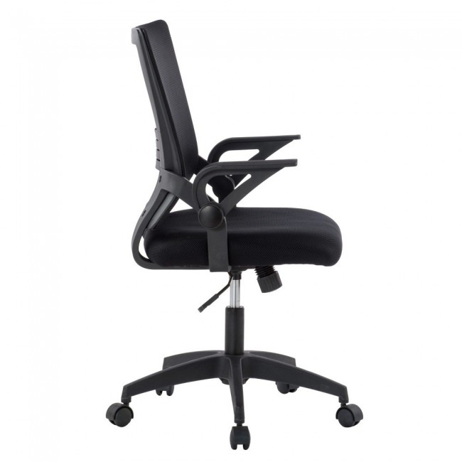 Techly Black Office chair with padded seat and net fabric back Techly Black Office chair with padded seat and net fabric back