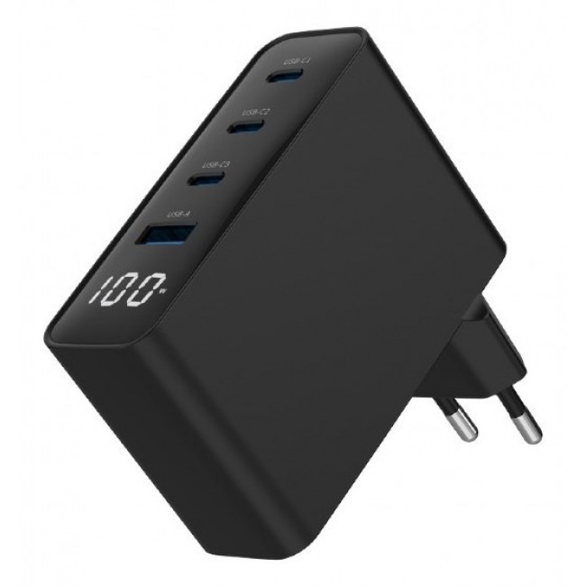 Gembird TA-UC-PDQC100LCD-01-BK mobile device charger Laptop, Smartphone Black AC Fast charging Indoor Gembird TA-UC-PDQC100LCD-01-BK mobile device charger Laptop, Smartphone Black AC Fast charging Indoor