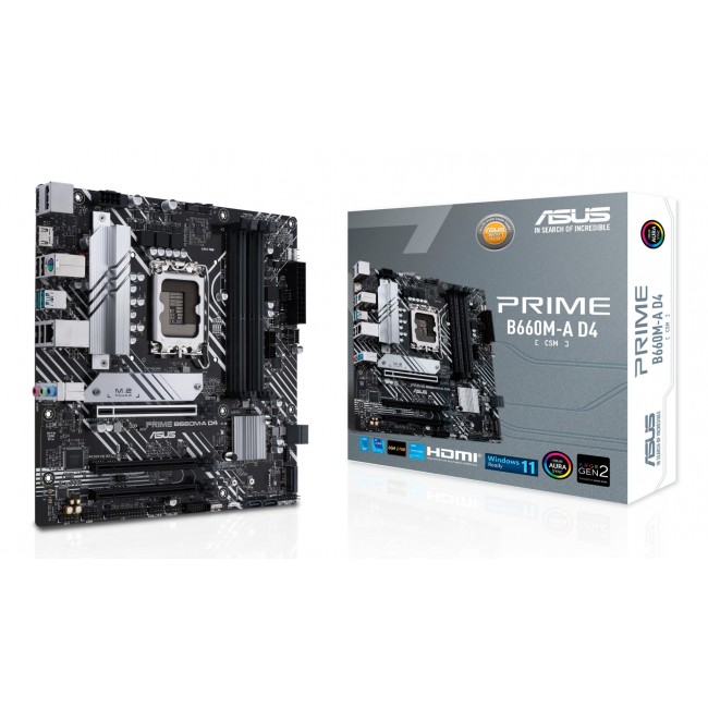 ASUS PRIME B660M-A D4-CSM Intel B660 LGA 1700 micro ATX ASUS PRIME B660M-A D4-CSM Intel B660 LGA 1700 micro ATX