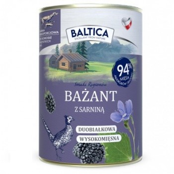 BALTICA Smaki region w Pheasant with venison - wet dog food - 400g