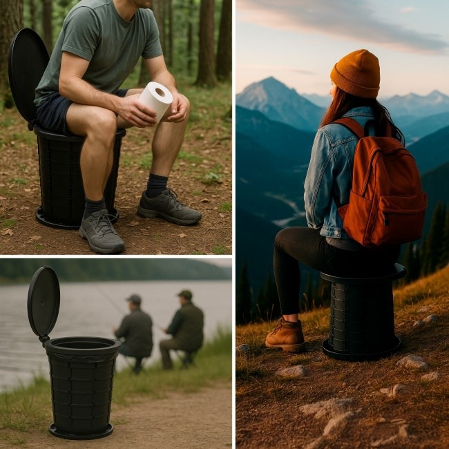 Camry CR 1041 Foldable Portable Toilet Black Camry CR 1041 Foldable Portable Toilet Black