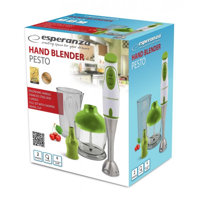 Esperanza EKM003G blender 0.75 L Immersion blender Green,White 450 W