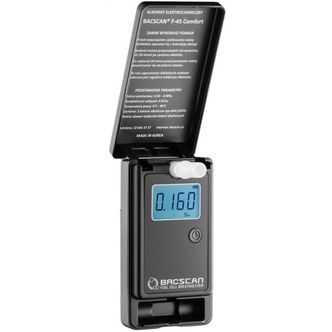 BACscan F-45 alcohol tester 0 - 4% Black