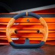 Asetek Closed D Orange Leather Rim Racing wheel