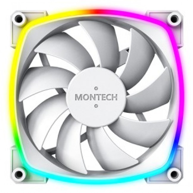 Montech AX120 PWM ARGB Fan, 3 Pack, White - 120mm