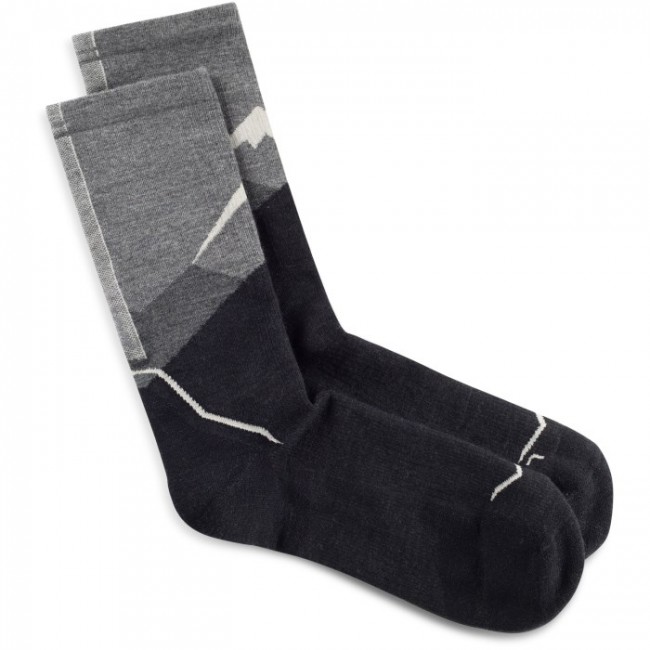 BUFF Merino Lightweight Crew Sock LWC1, Grey, Black L