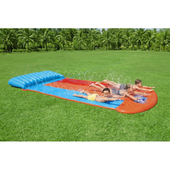 Bestway H2OGO! Triple Water Slide with Tsunami Splash Ramp 4.88 m