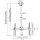 Techly 37-70 Telescopic Ceiling Universal LED TV LCD Support