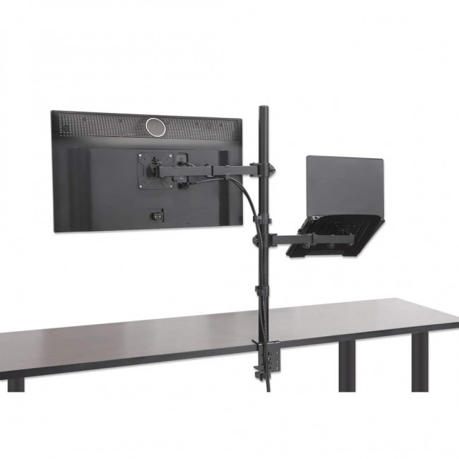 Manhattan TV & Monitor & Laptop Combo Mount, Desk, Full Motion, 1 screen, Screen Sizes: 10-27 Manhattan TV & Monitor & Laptop Combo Mount, Desk, Full Motion, 1 screen, Screen Sizes: 10-27