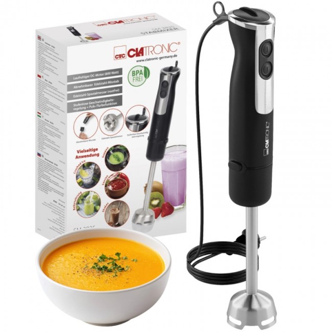 Clatronic SM 3825 Immersion blender 800 W Black, Stainless steel Clatronic SM 3825 Immersion blender 800 W Black, Stainless steel
