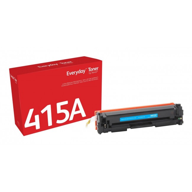 Everyday Cyan Toner by Xerox compatible with HP 415A (W2031A), Standard capacity Everyday Cyan Toner by Xerox compatible with HP 415A (W2031A), Standard capacity
